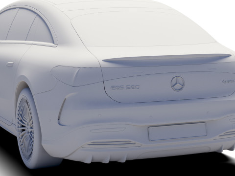 High-Detail Mercedes Benz EQS Modèle 3D
