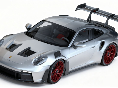 High-Detail GT Track Porsche 911 GT3 RS 2023 3D Model