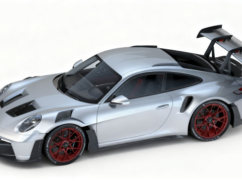 High-Detail GT Track Porsche 911 GT3 RS 2023 3D Model