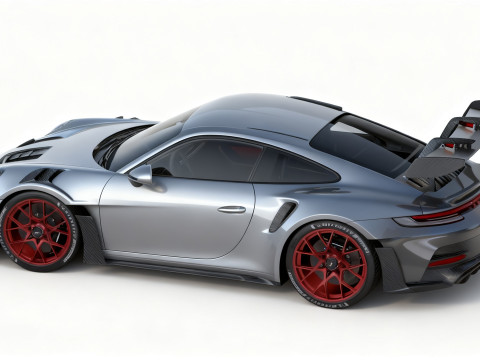 High-Detail GT Track Porsche 911 GT3 RS 2023 3D Model