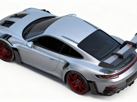 High-Detail GT Track Porsche 911 GT3 RS 2023 3D Model