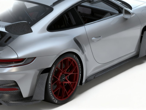 High-Detail GT Track Porsche 911 GT3 RS 2023 3D Model