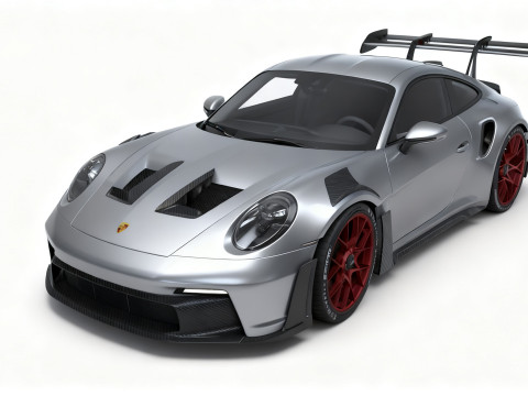 High-Detail GT Track Porsche 911 GT3 RS 2023 3D Model