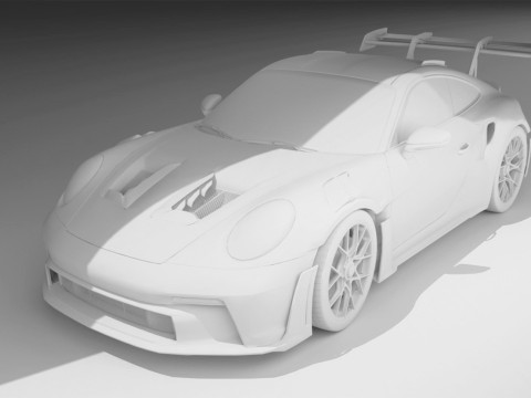 High-Detail GT Track Porsche 911 GT3 RS 2023 3D Model