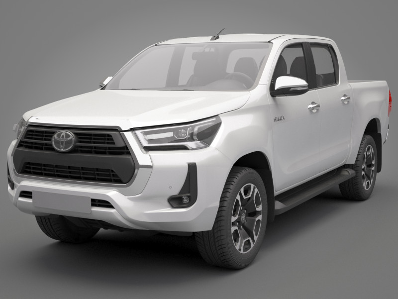 2021 Toyota Hilux Double Cab Modèle 3D .c4d .max .obj .3ds .fbx .stl .blend