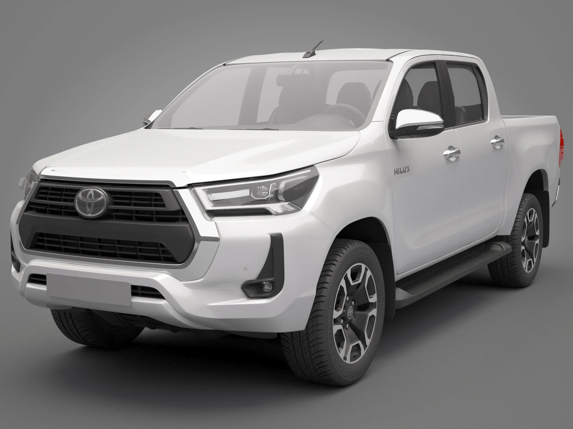 2021 Toyota Hilux Double Cab 3D Model .c4d .max .obj .3ds .fbx .stl .blend