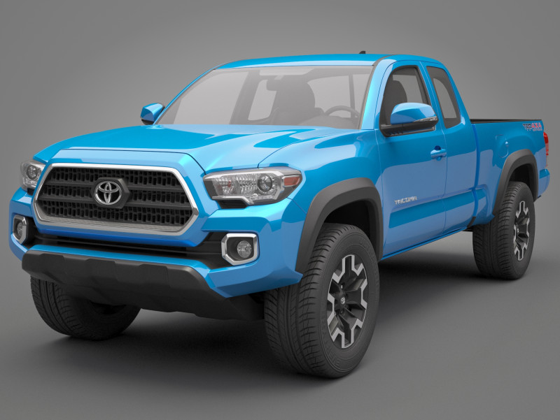 2016 Toyota Tacoma TRD 3D Model .c4d .max .obj .3ds .fbx .stl .blend