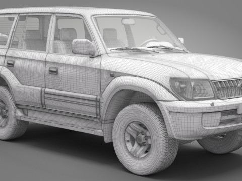 Toyota Land Cruiser Prado 1999 3D Model