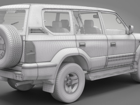 Toyota Land Cruiser Prado 1999 3D Model
