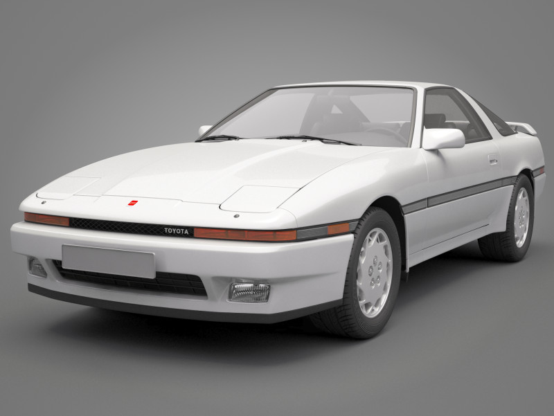 1986 Toyota Supra Liftback Model 3D .c4d .max .obj .3ds .fbx .stl .blend