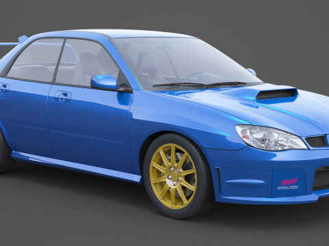 斯巴鲁翼豹 WRX STI 3D 模型