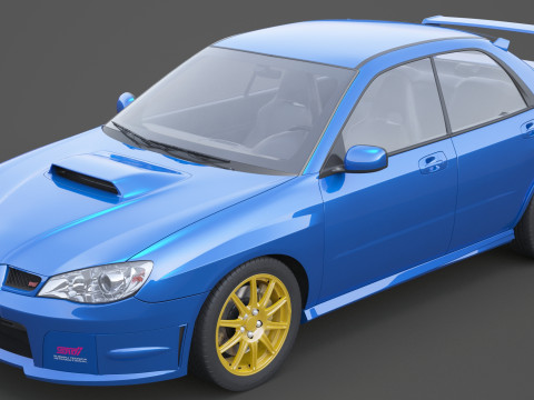 斯巴鲁翼豹 WRX STI 3D 模型