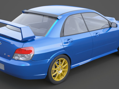 斯巴鲁翼豹 WRX STI 3D 模型