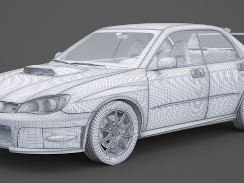 斯巴鲁翼豹 WRX STI 3D 模型