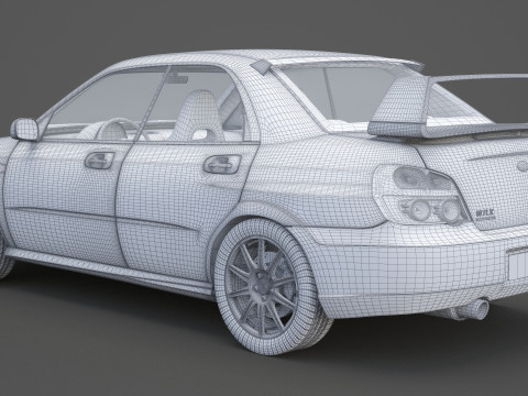 斯巴鲁翼豹 WRX STI 3D 模型