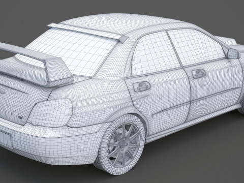 斯巴鲁翼豹 WRX STI 3D 模型