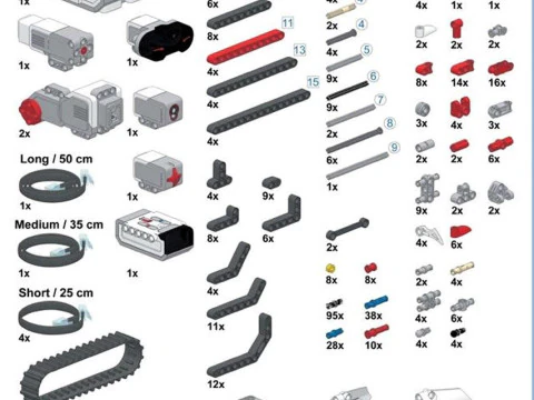Big pack of Lego parts for Mindstorms building 3D Model