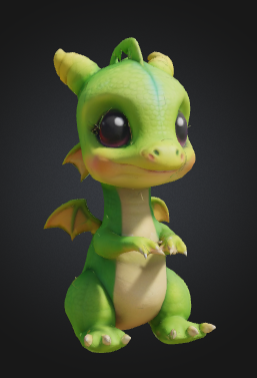 Babydragon 3Dモデル .c4d .max .obj .3ds .fbx .stl .blend
