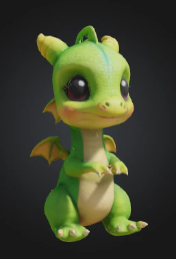 베이비드래곤 3D 모델 .c4d .max .obj .3ds .fbx .stl .blend