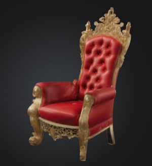 Kings throne 3D Модель .c4d .max .obj .3ds .fbx .stl .blend 