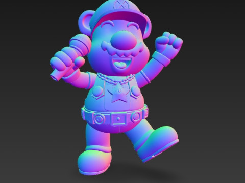 Mario Mouse Rockstar Stage Champion of the Gaming World 3D Print Model Model Cetak 3D