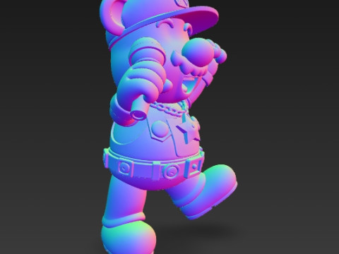 Mario Mouse Rockstar Stage Champion of the Gaming World 3D Print Model Model Cetak 3D