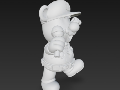 Mario Mouse Rockstar Stage Champion of the Gaming World 3D Print Model Model Cetak 3D