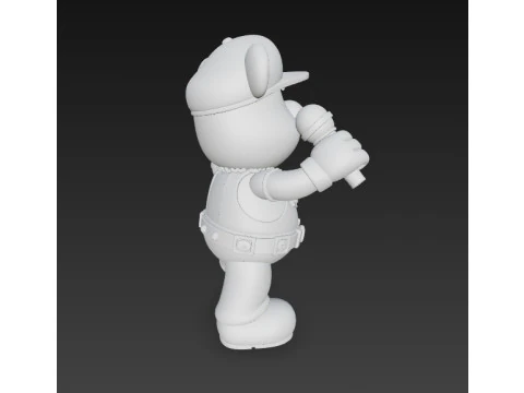 Mario Mouse Rockstar Stage Champion of the Gaming World 3D Print Model 3D Print Model