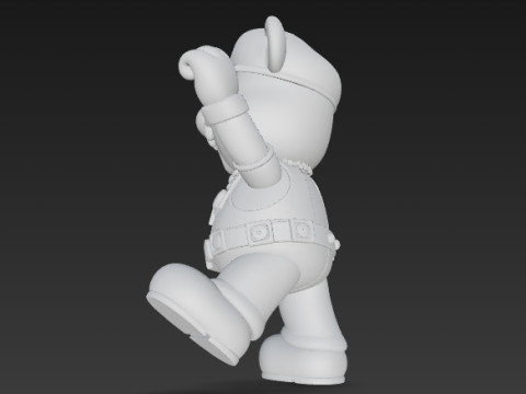 Mario Mouse Rockstar Stage Champion of the Gaming World 3D Print Model Model Cetak 3D