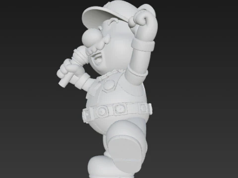 Mario Mouse Rockstar Stage Champion of the Gaming World 3D Print Model 3D Print Model