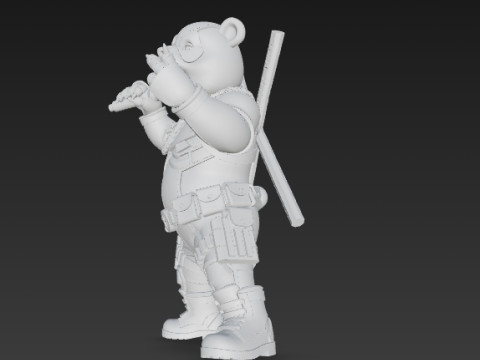 Panda Deadpool Rap Superstar Singing Anti-Hero 3D Print Model 3D 프린트 모델