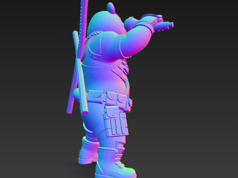 Panda Deadpool Rap Superstar Singing Anti-Hero 3D Print Model 3D 프린트 모델