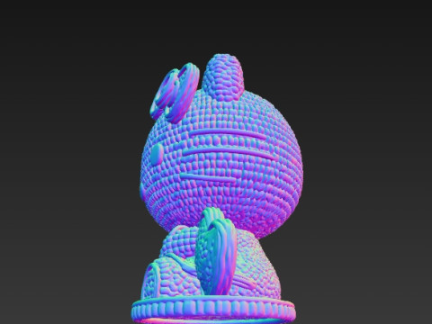Knitted Hello Kitty Figurine 3D प्रिंट मॉडल