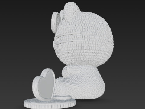 Knitted Hello Kitty Figurine 3D प्रिंट मॉडल