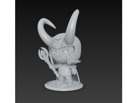 Knitted Loki Figure 3D Print Model Modelo de Impressão 3D