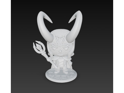 Knitted Loki Figure 3D Print Model Modelo de Impressão 3D