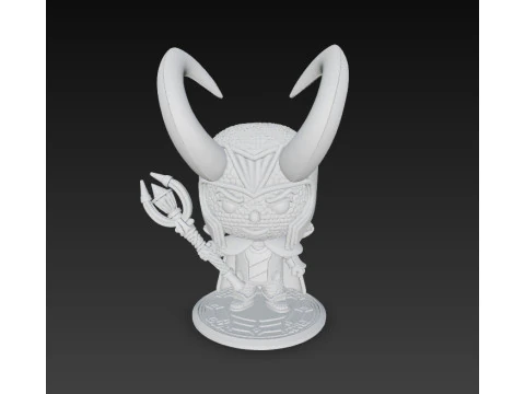 Knitted Loki Figure 3D Print Model 3D Print Model