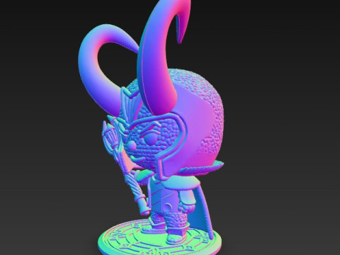 Knitted Loki Figure 3D Print Model Modelo de Impressão 3D