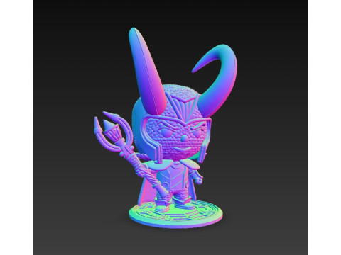 Knitted Loki Figure 3D Print Model Modelo de Impressão 3D