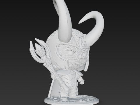Knitted Loki Figure 3D Print Model Modelo de Impressão 3D