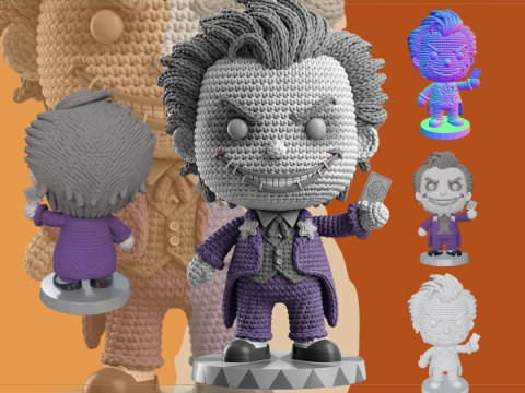 Knitted Joker Figure 3D Print Model 3D-Druckmodell