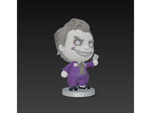 Knitted Joker Figure 3D Print Model Model Cetak 3D