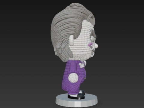 Knitted Joker Figure 3D Print Model Model Cetak 3D