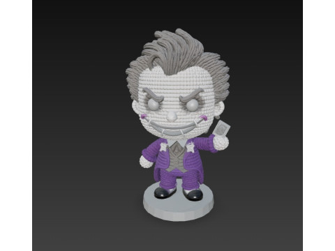 Knitted Joker Figure 3D Print Model Model Cetak 3D