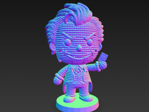 Knitted Joker Figure 3D Print Model Model Cetak 3D