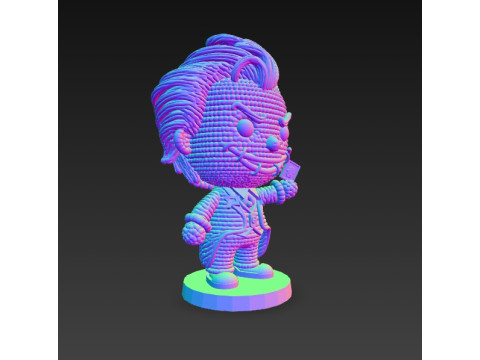 Knitted Joker Figure 3D Print Model Model Cetak 3D