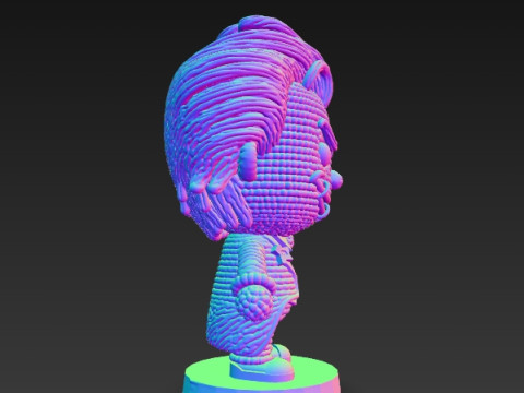 Knitted Joker Figure 3D Print Model Model Cetak 3D