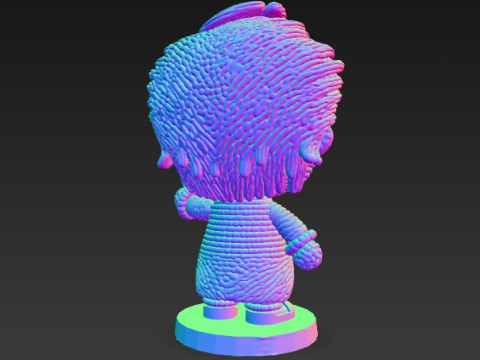 Knitted Joker Figure 3D Print Model Model Cetak 3D