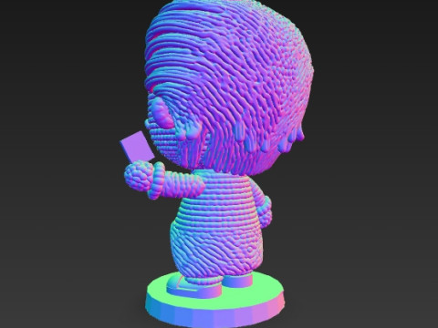 Knitted Joker Figure 3D Print Model Model Cetak 3D