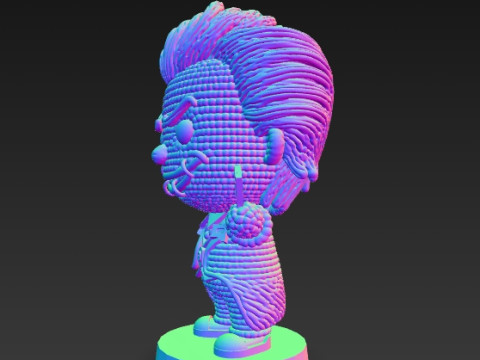 Knitted Joker Figure 3D Print Model Model Cetak 3D